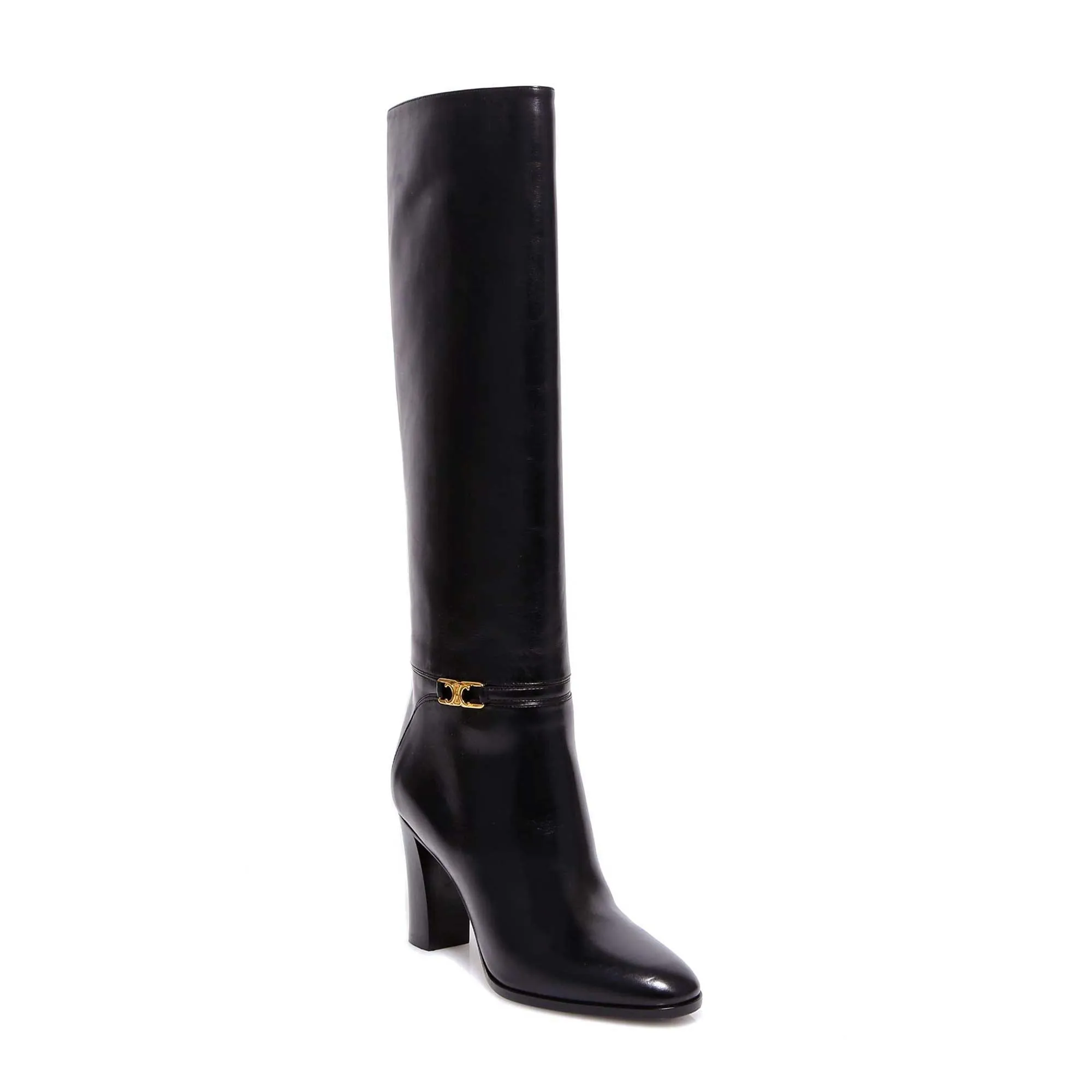 Celine Claude Chunky Heeled Boots