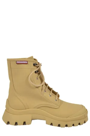 Dsquared2 Chunky Round-Toe Lace-Up Boots