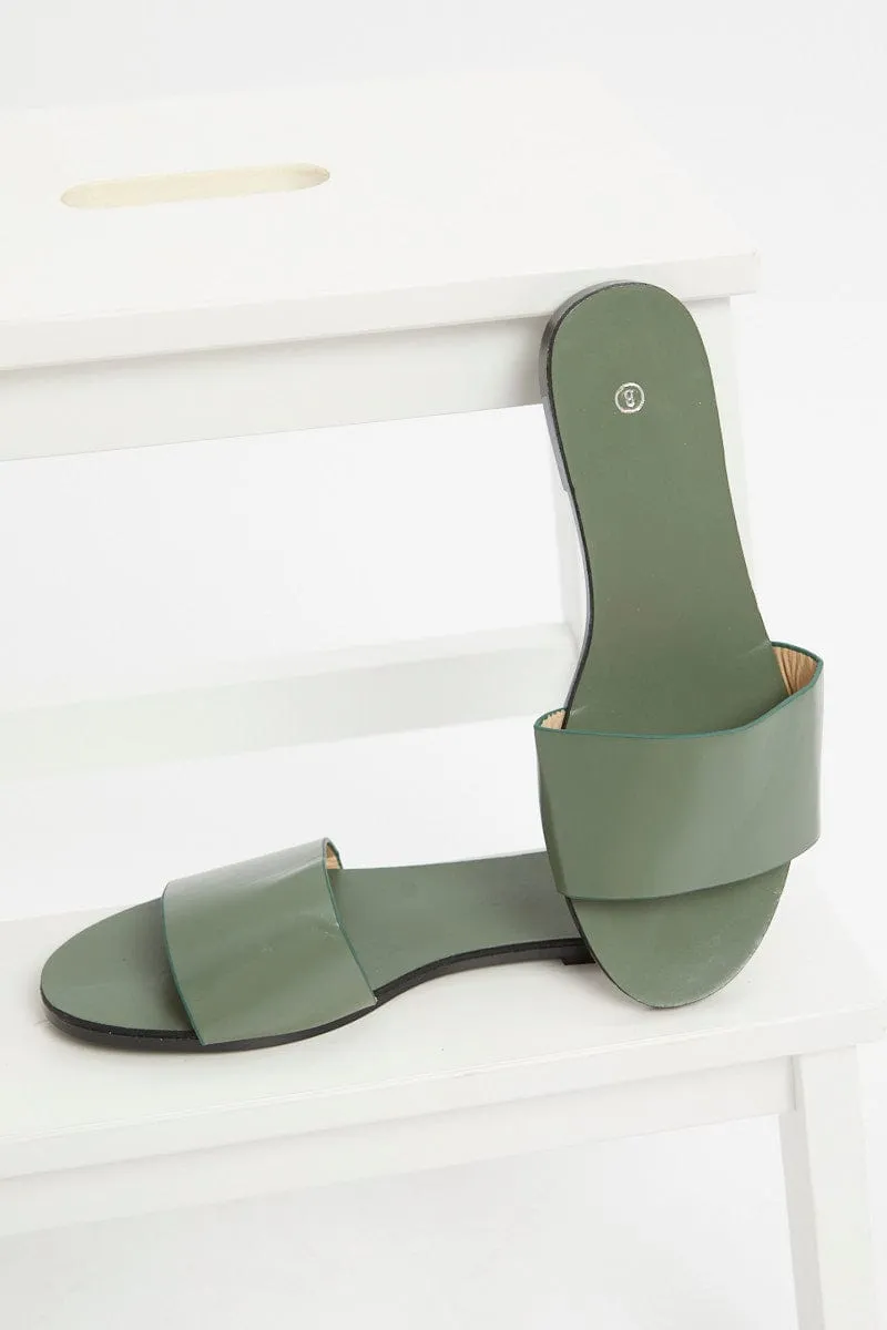 Green Flat Slides