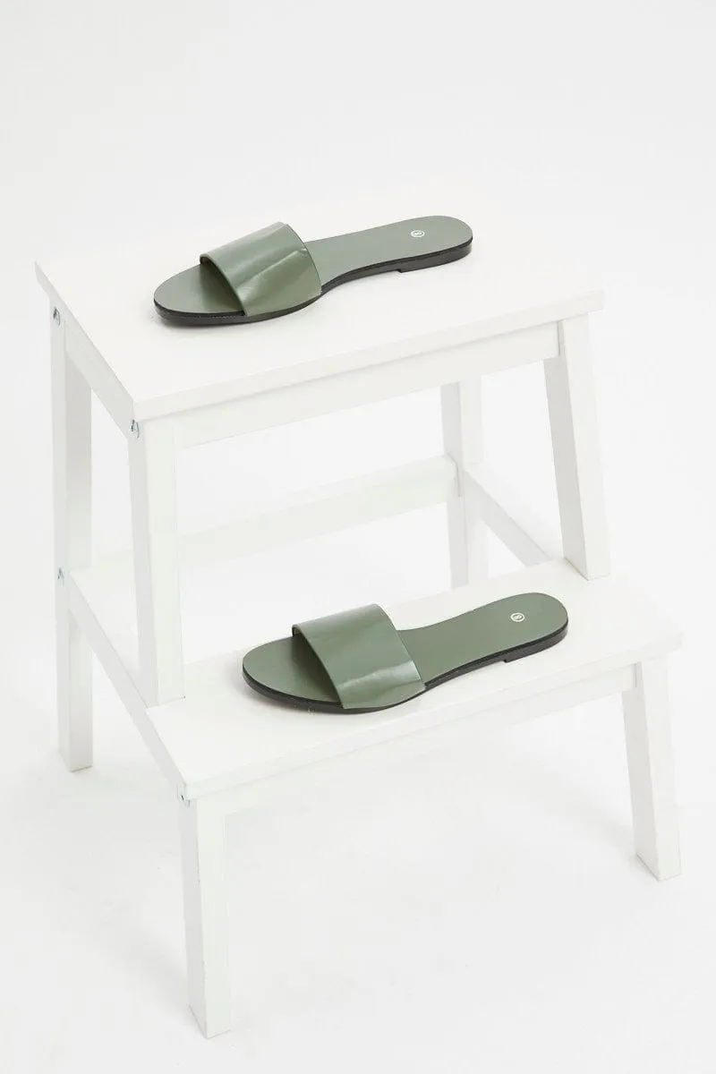 Green Flat Slides
