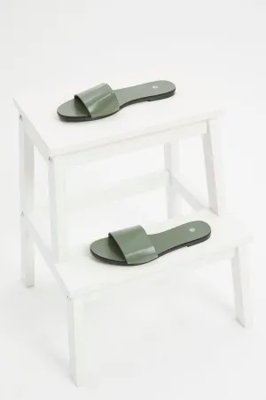 Green Flat Slides