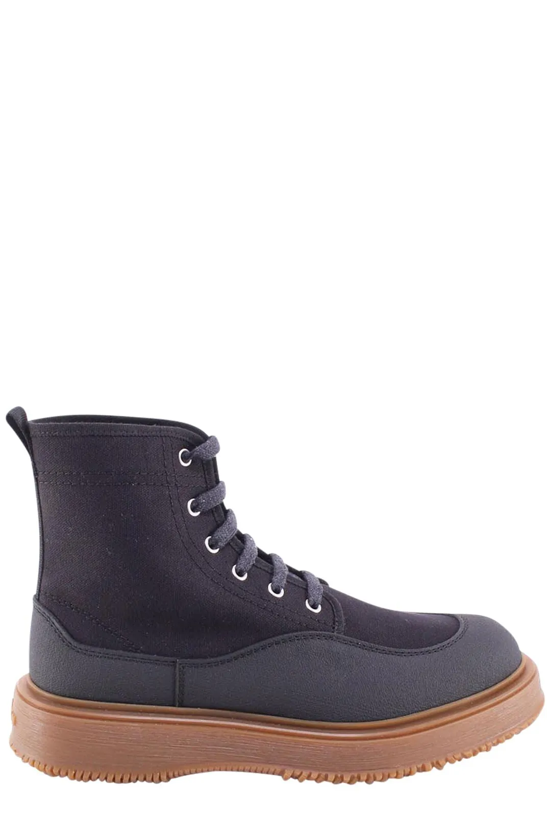Hogan Lace-Up Chunky Ankle Boots