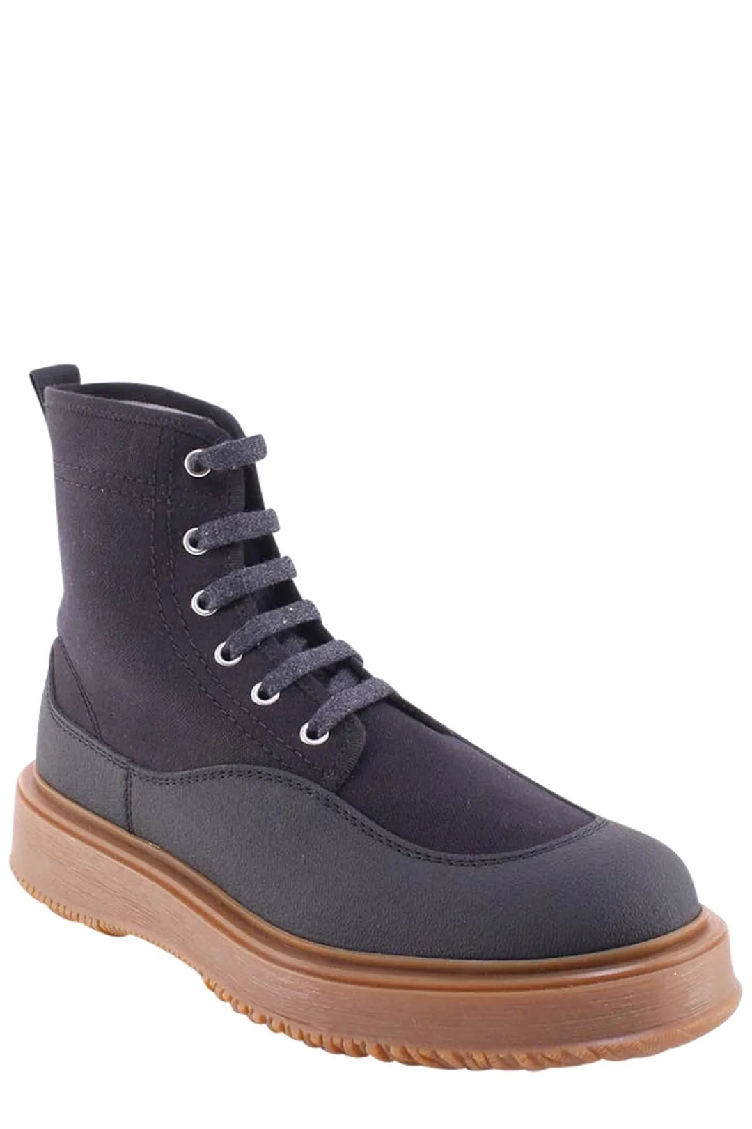 Hogan Lace-Up Chunky Ankle Boots