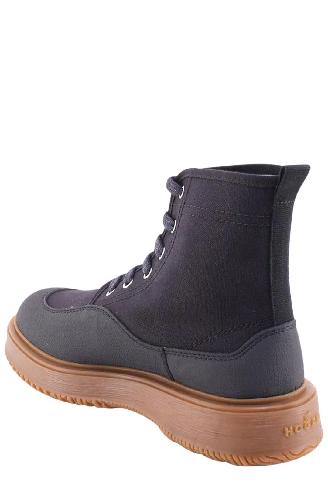 Hogan Lace-Up Chunky Ankle Boots