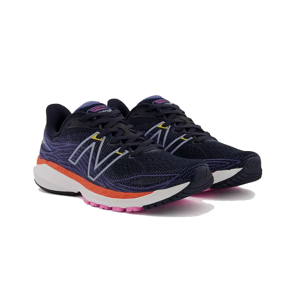 Womens New Balance Fresh Foam X 860v12 (Wide) - Eclipse / Night Sky / Vibrant Orange